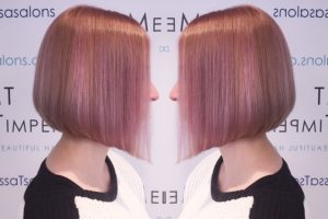 A beautiful example of a Pink Blush hair colour for one of our customers. We are seeing a lot of interest in Pink Hair here at Melissa Salons