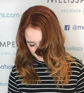 Copper hair colour style 1