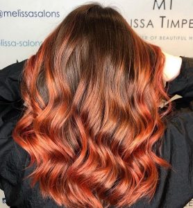 red balayage 