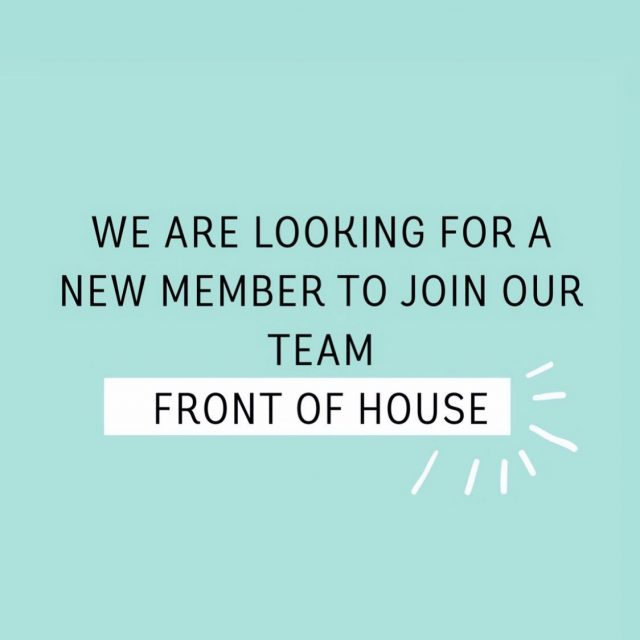 We are looking for someone to join our Front of House team on a FULL TIME basis! ✨

Please send a CV/Any relevant experience and any questions to melissa@melissa-salons.com for more info. 

#frontofhouse #frontofhousejobs #manchesterjobs #ancoats #northernquarter